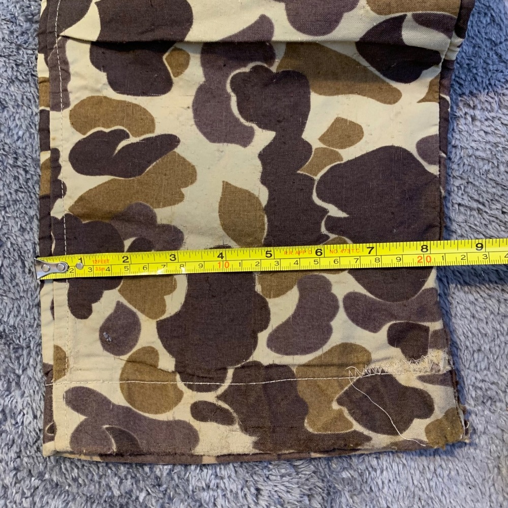 Vintage Four Square Duck Hunter Camo Pants Mens 30x29 Frog Skin Canvas Hunting - Picture 7 of 8